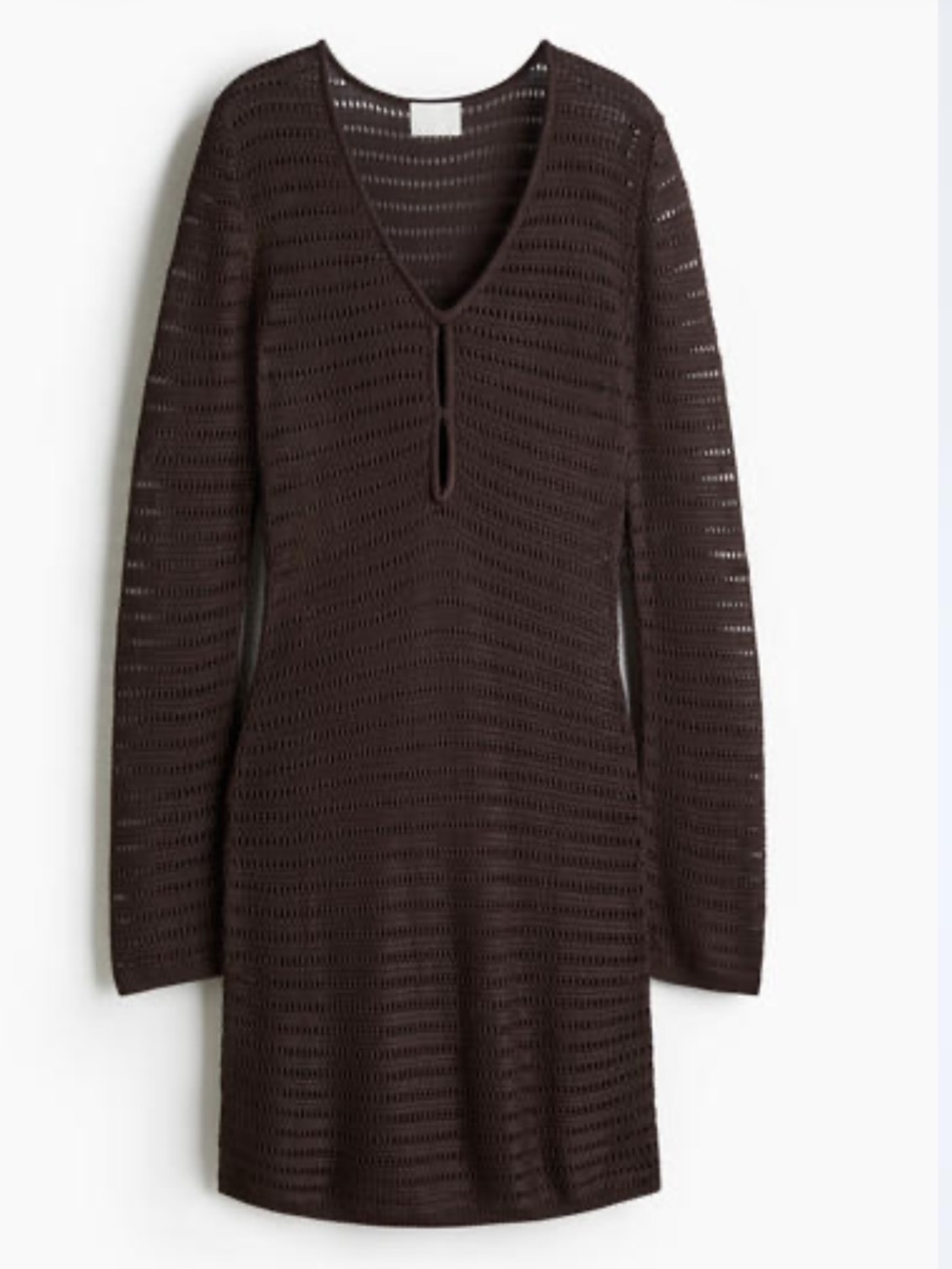 H&M Pointelle-Knit Long Sleeve Dress